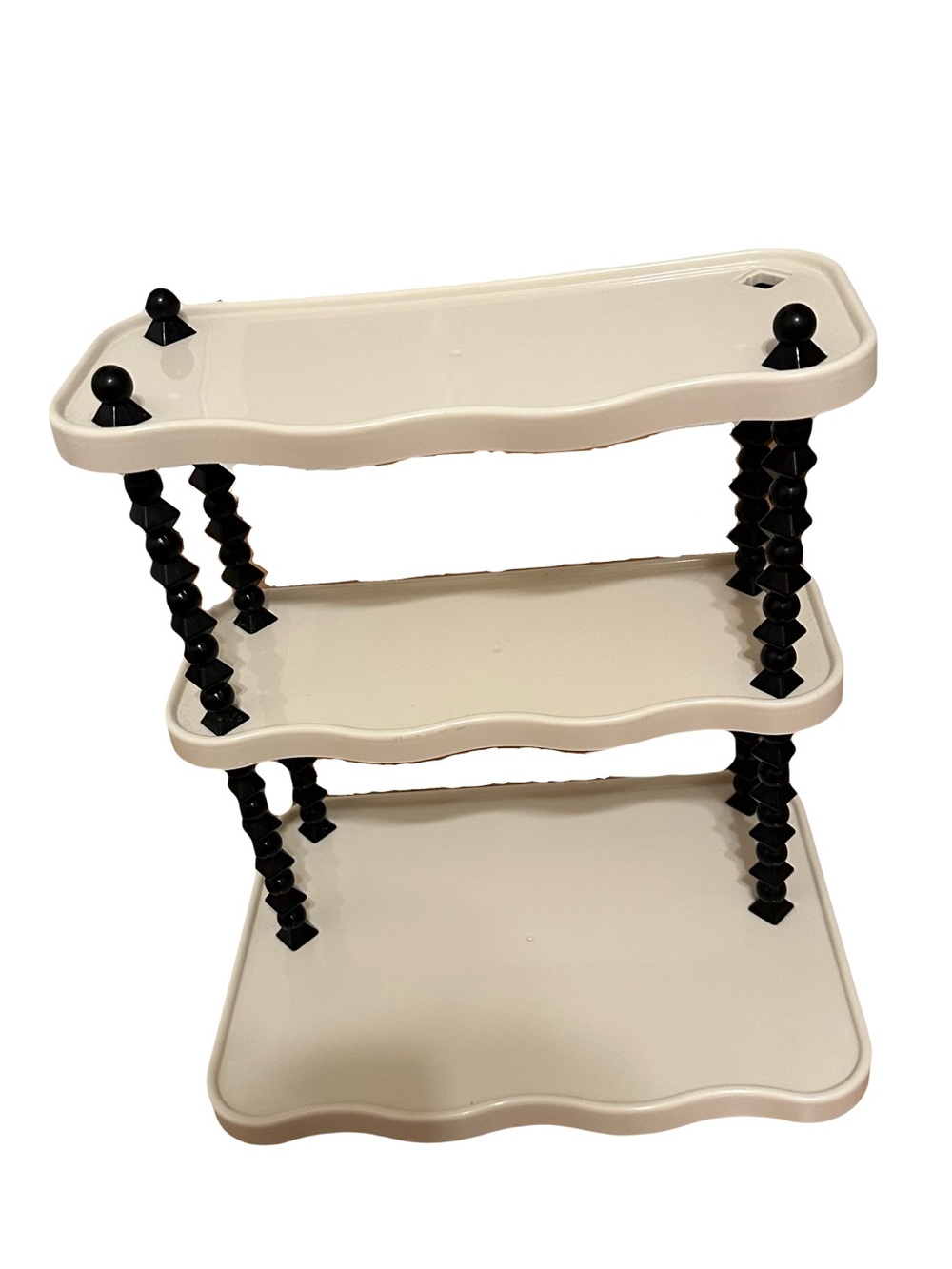 White and Black 3-Tier Organizer Shelf